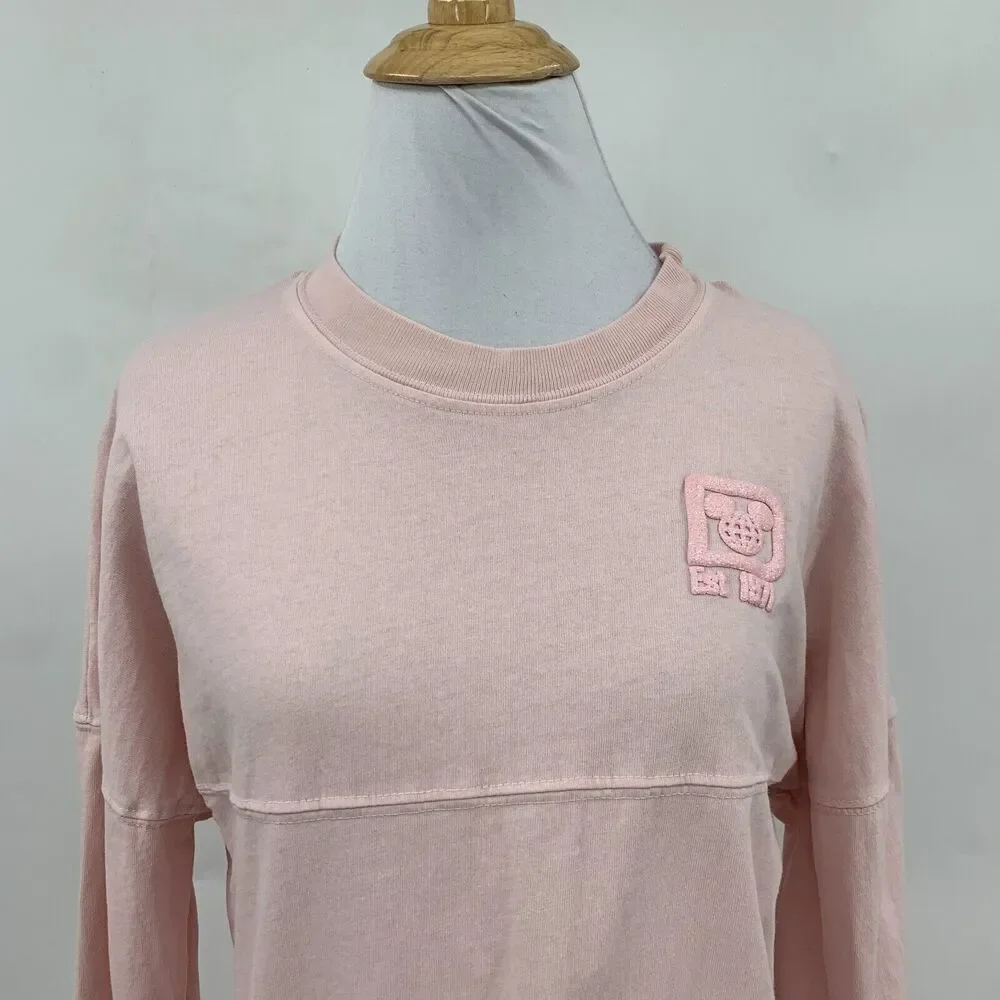Disney Parks Walt Disney World Spirit Jersey Girls XL Pink Long Sleeve *READ